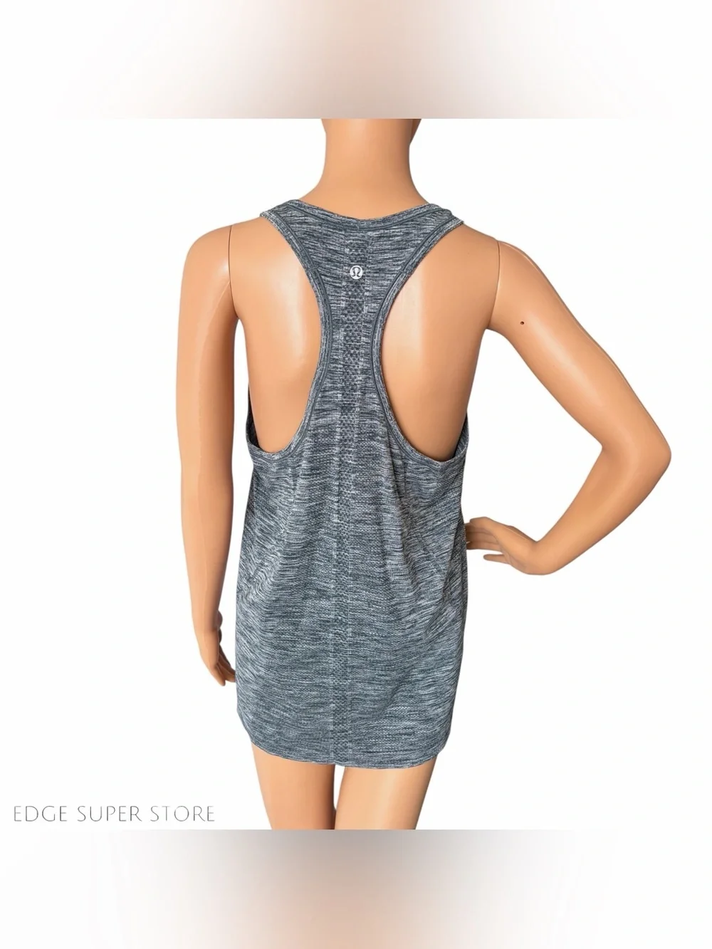 Lululemon Swiftly Tech Racerback Tank Top Gray Space Dye Women’s Size 12 EUC